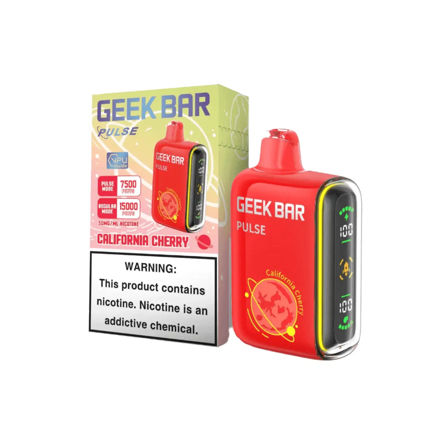 California Cherry - Geek  Bar Pulse 15k Disposable Vape JellyPuffs