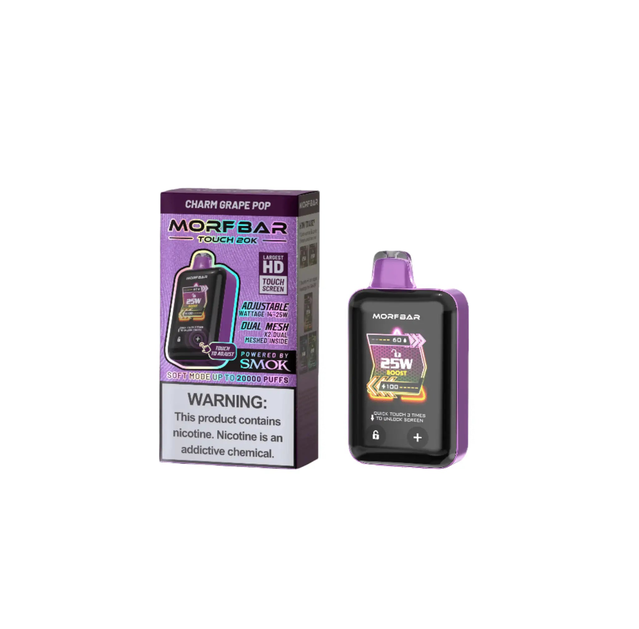 Charm Grape Pop - Morf Bar Touch 20K Disposable JellyPuffs