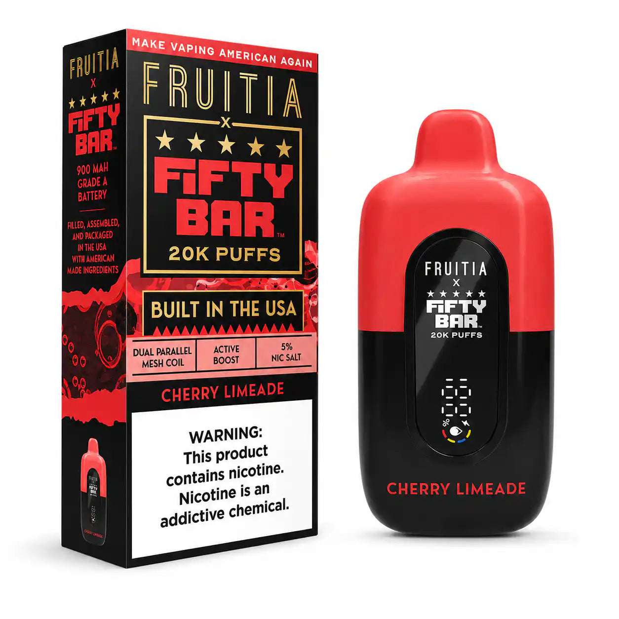 Cherry Limeade - Fifty Bar 20K Disposable Vape JellyPuffs