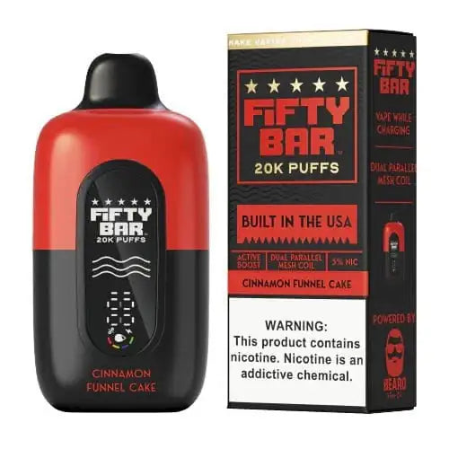 Cinnamon Funnel Cake - Fifty Bar 20K Disposable Vape JellyPuffs
