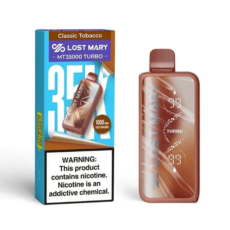 Classic Tobacco - Lost Mary MT35000 Turbo Disposable Vape JellyPuffs