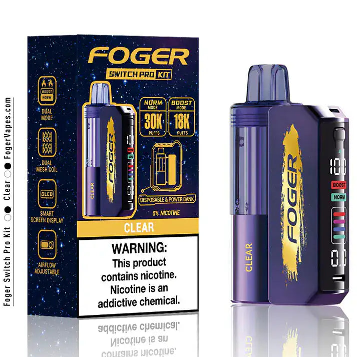 Clear - Foger Switch Pro 30K Disposable Kit JellyPuffs