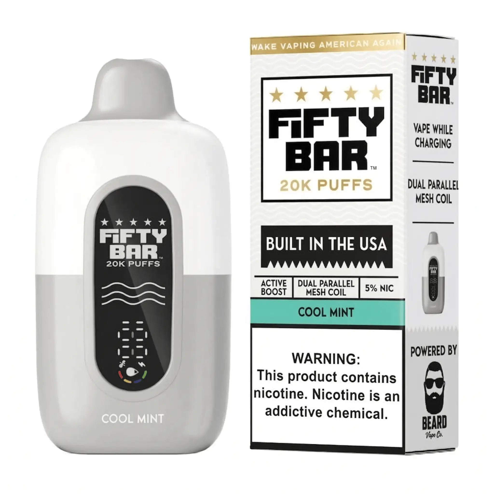 Cool Mint - Fifty Bar 20K Disposable Vape JellyPuffs