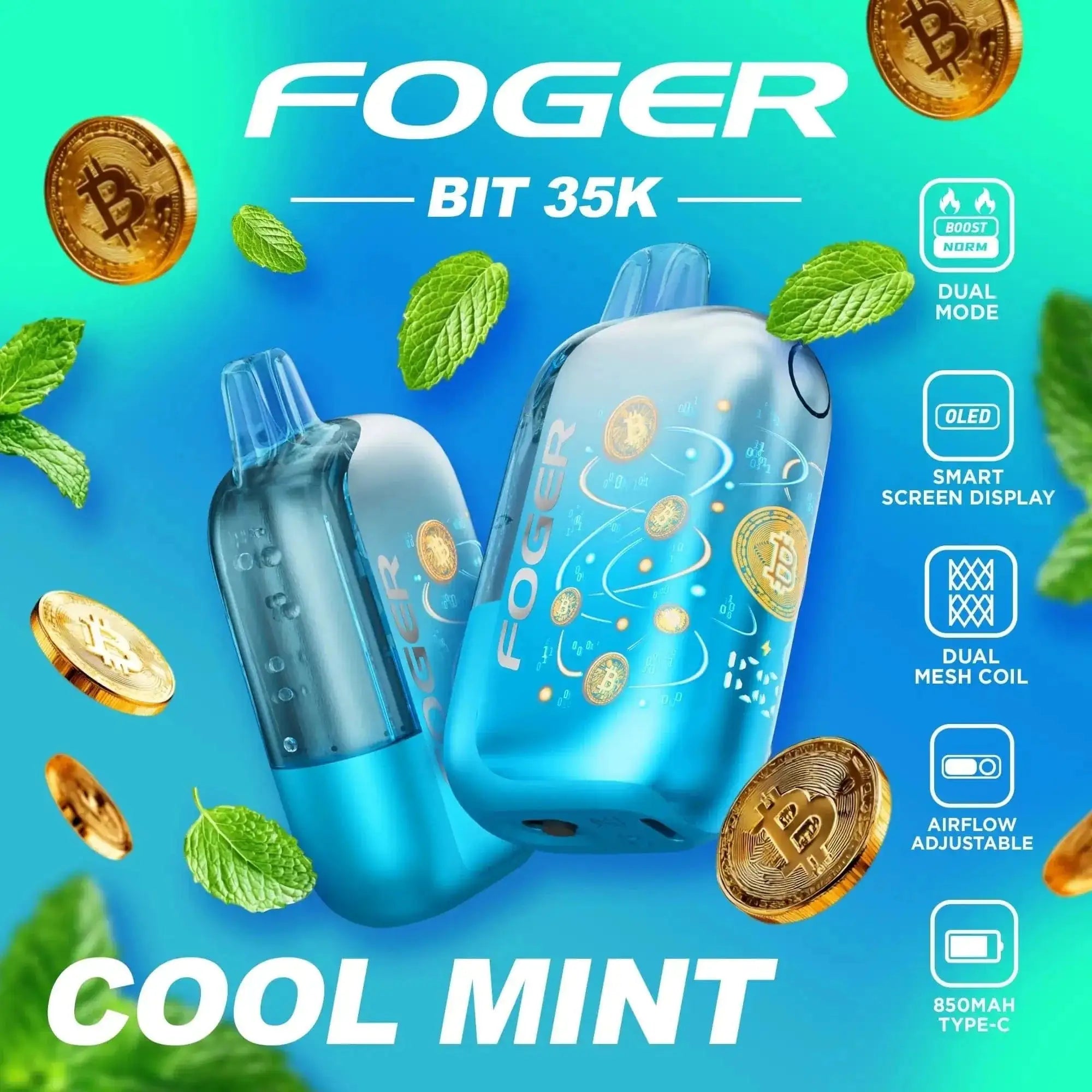 Cool Mint - Foger Bit 35k Disposable Vape JellyPuffs