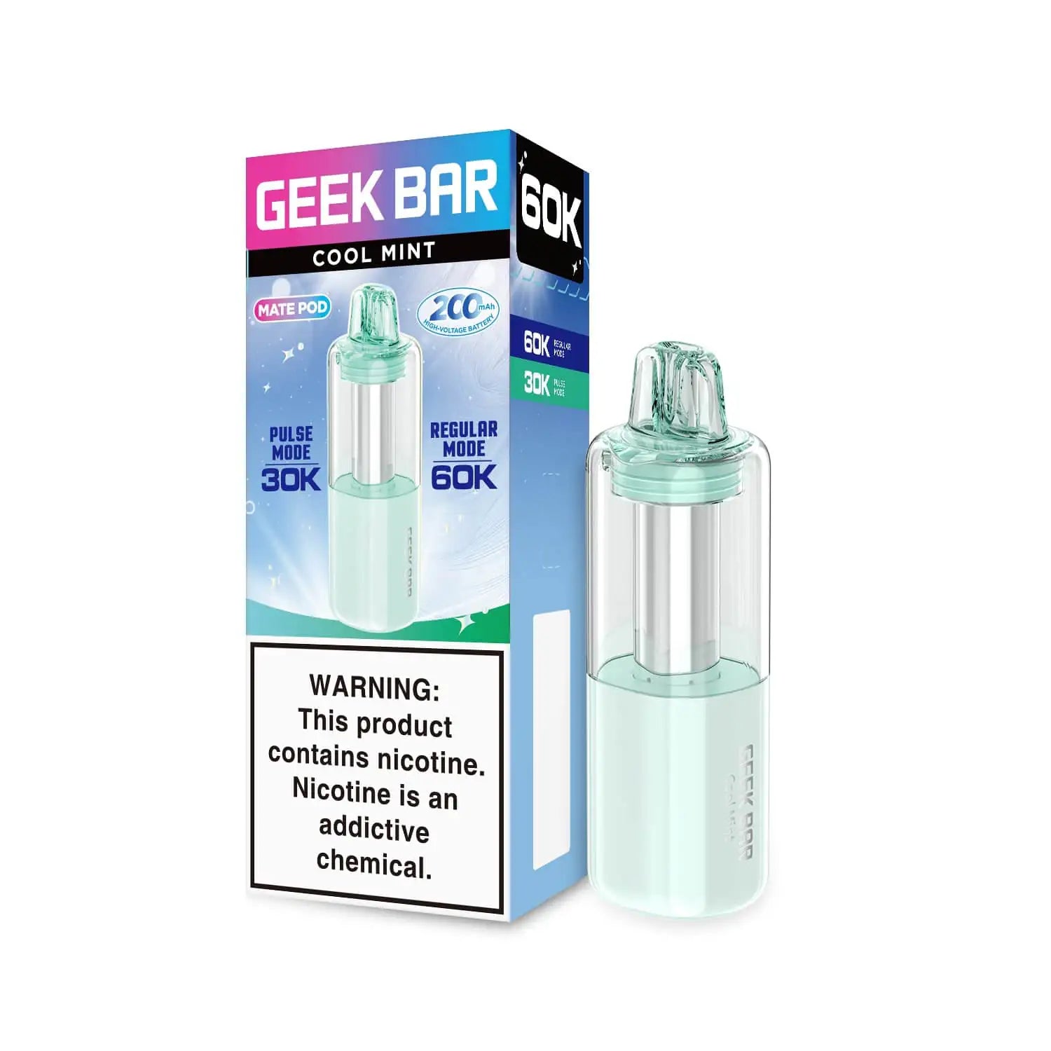 Cool Mint - Geek Bar Mate 60k Disposable Vape Pod JellyPuffs