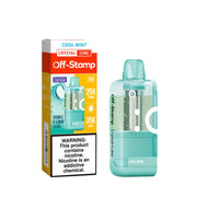 Cool Mint Off-Stamp Crystal Cube 35K disposable pod — pure peppermint with a crisp arctic menthol finish, 35,000 puffs, 18mL, iced flavor