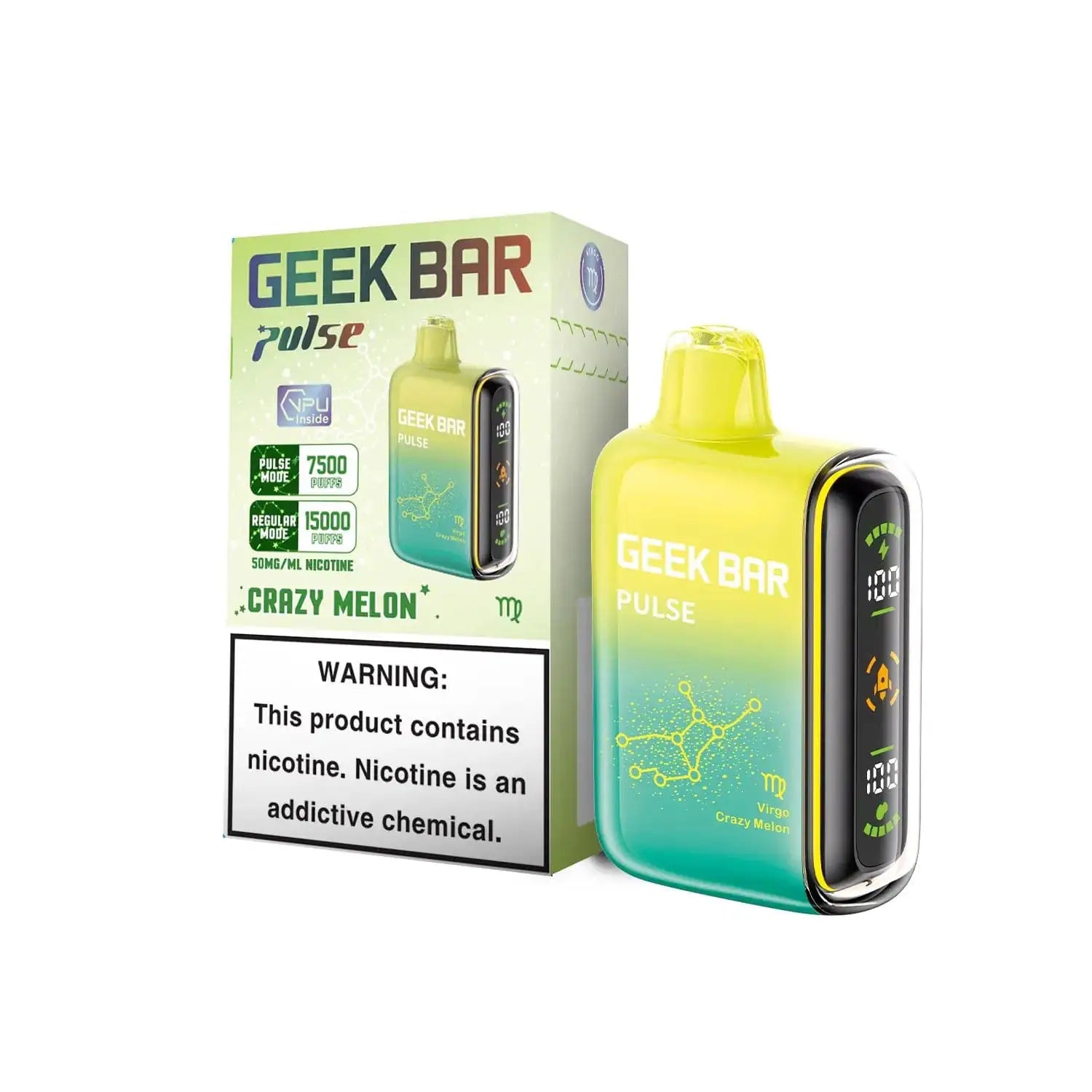 Crazy Melon - Geek Bar Pulse 15k Disposable Vape JellyPuffs