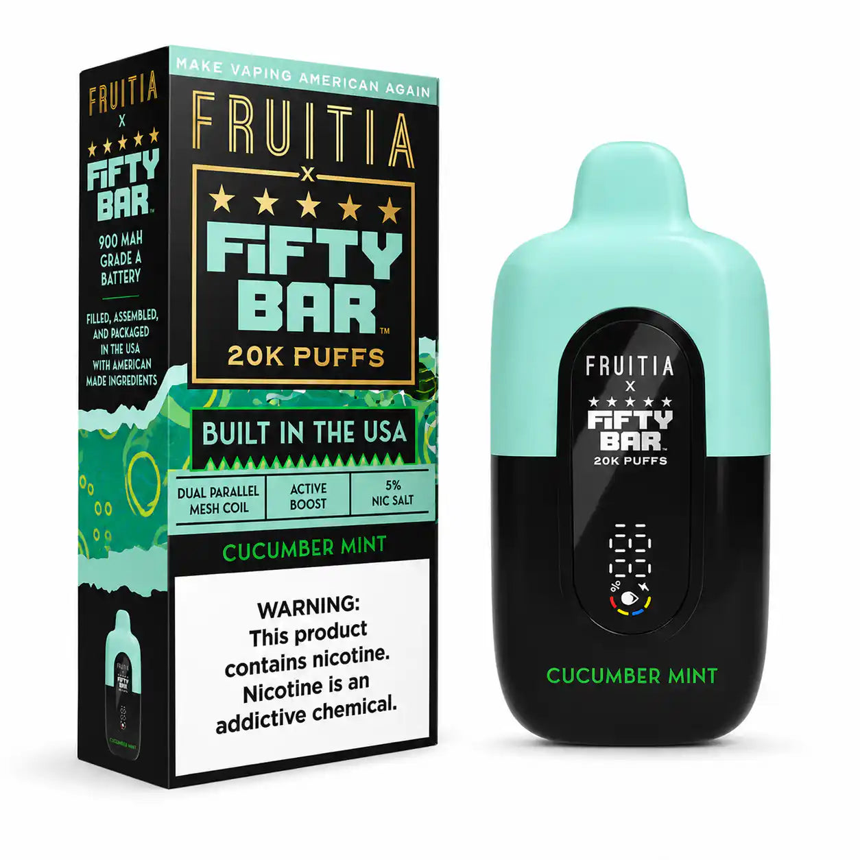 Cucumber Mint - Fifty Bar 20K Disposable Vape JellyPuffs