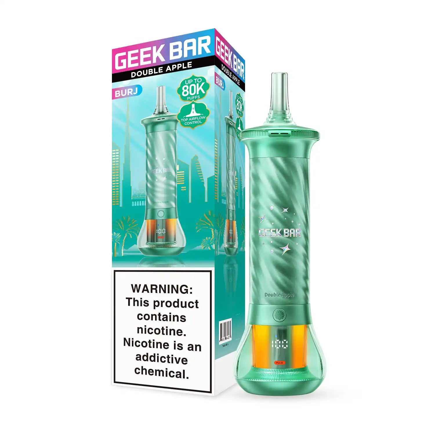 Double Apple - Geek Bar Burj 80k Disposable E-Hookah JellyPuffs