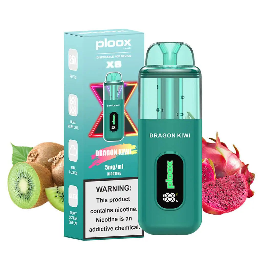 Dragon Kiwi - Ploox XS 25k Disposable E-Hookah JellyPuffs
