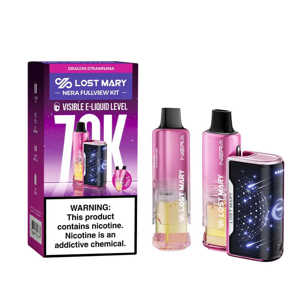 Dragon Strawnana - Lost Mary Nera Fullview 70k Disposable Vape Kit JellyPuffs
