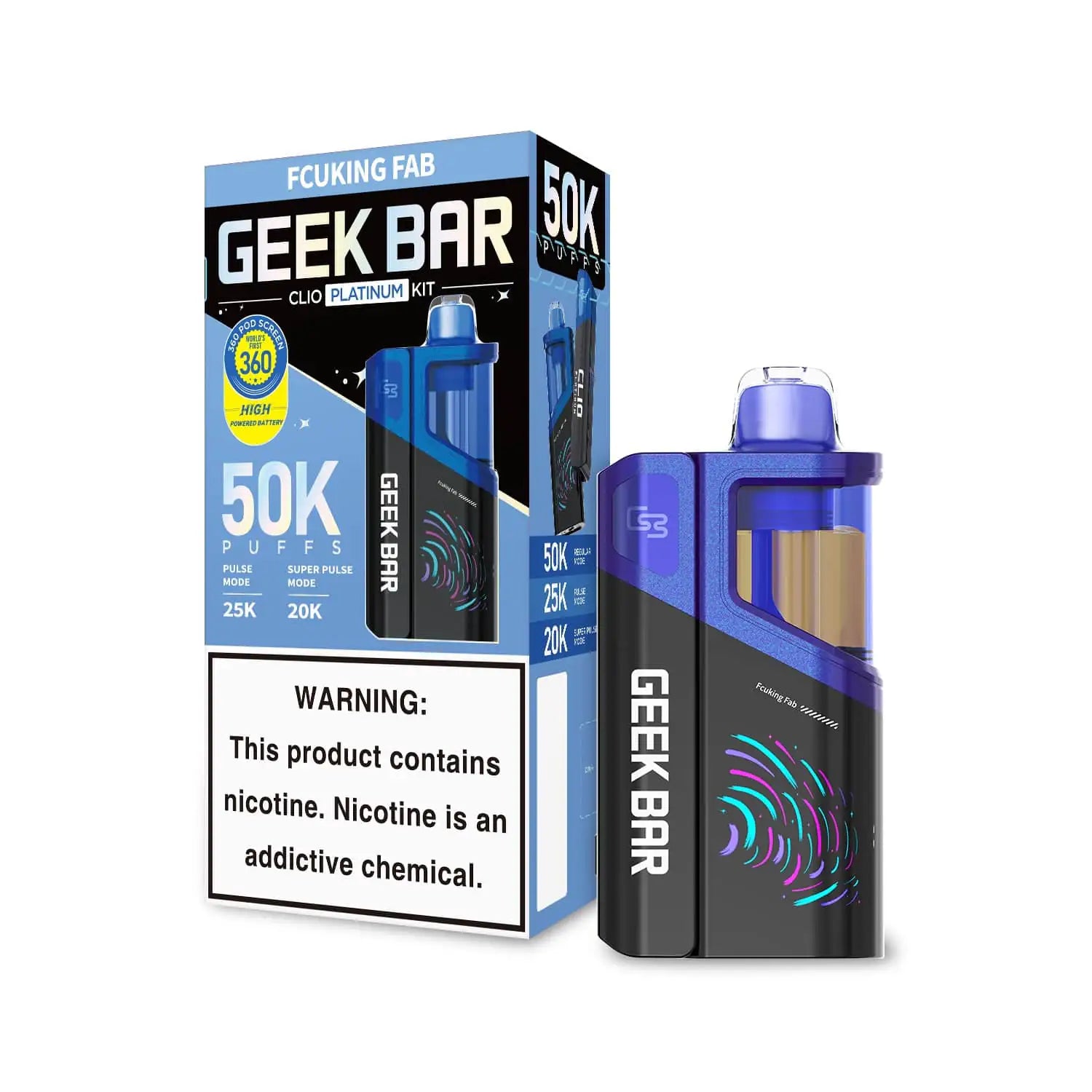 Fcuking Fab - Geek Bar Clio Platinum 50k Disposable Vape Kit JellyPuffs