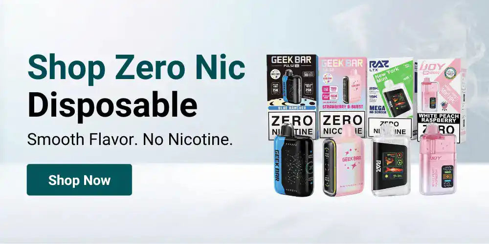 Shop zero nicotine disposable vapes at JellyPuffs — 0% nic pod kits and rechargeable disposables