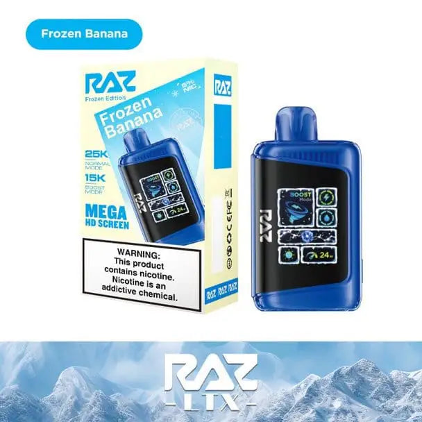 Frozen Banana - RAZ LTX DC25000 Disposable Vape JellyPuffs