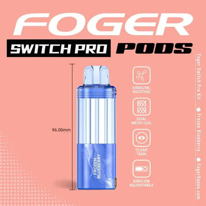 Frozen Blueberry - Foger Switch Pro 30K Disposable Pod JellyPuffs