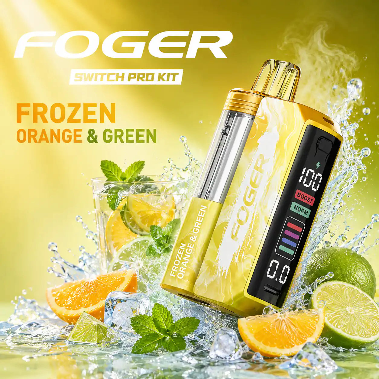 Frozen Orange & Green - Foger Switch Pro 30K Disposable Kit JellyPuffs