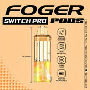 Frozen Orange & Green Foger Switch Pro 30K disposable pod — juicy orange, crisp green apple and kiwi, iced — JellyPuffs