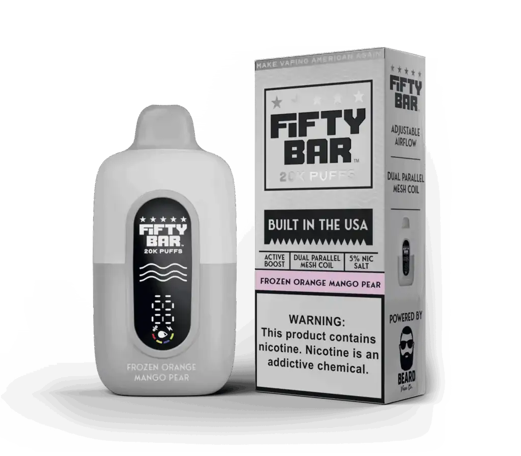 Frozen Orange Mango Pear - Fifty Bar 20K Disposable Vape JellyPuffs