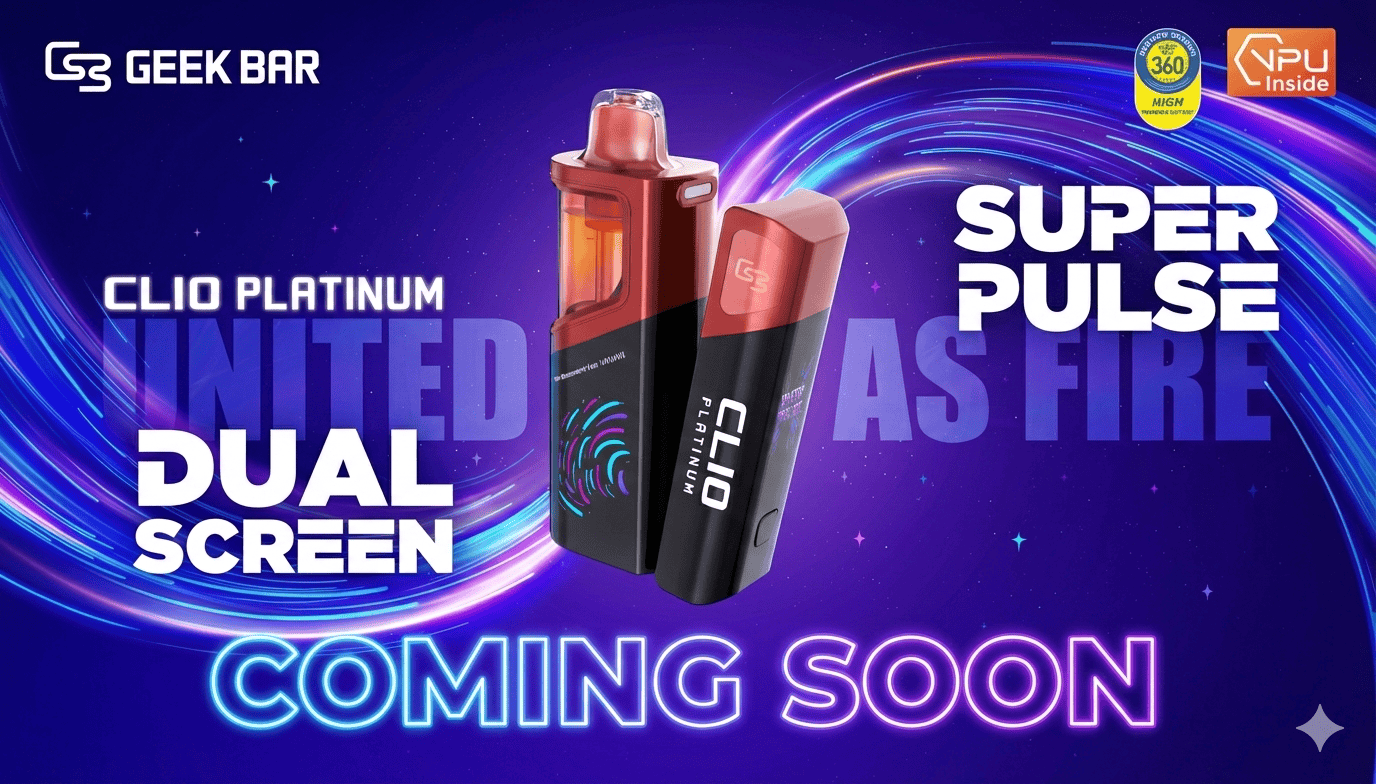 Geek Bar Clio Platinum main flyer