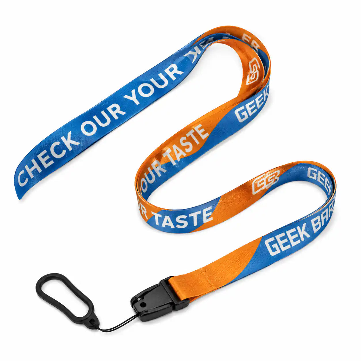 Geek Bar logo lanyard full length with wrist strap
