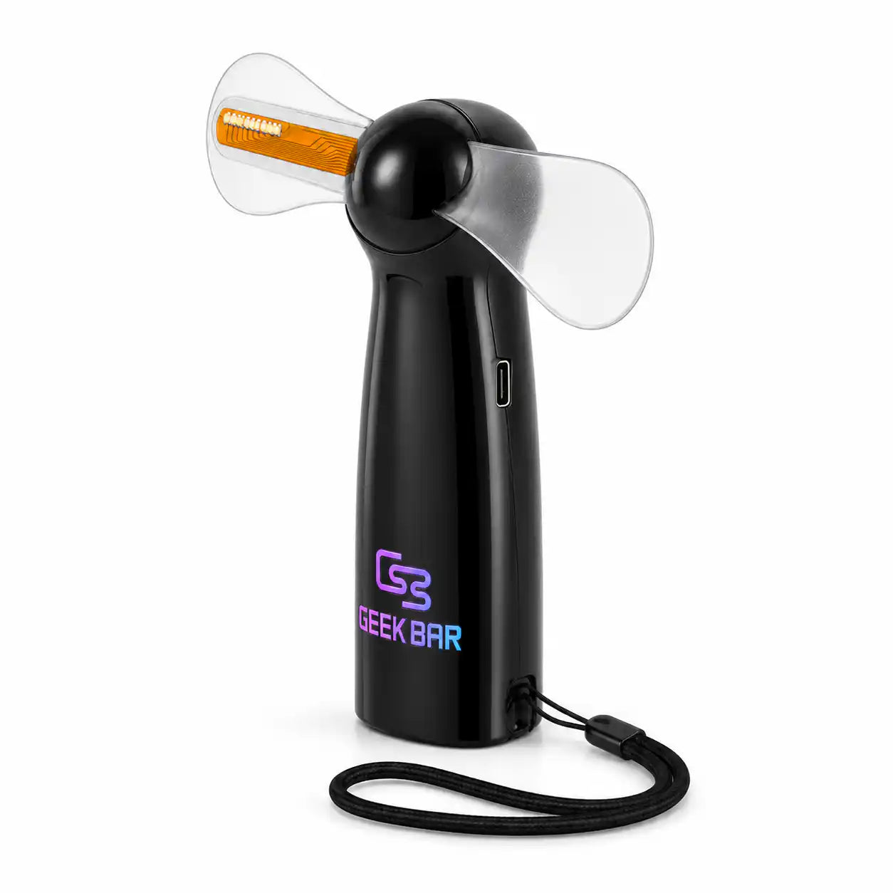 Geek Bar Mini Handheld Fan JellyPuffs — front view with soft flexible blades