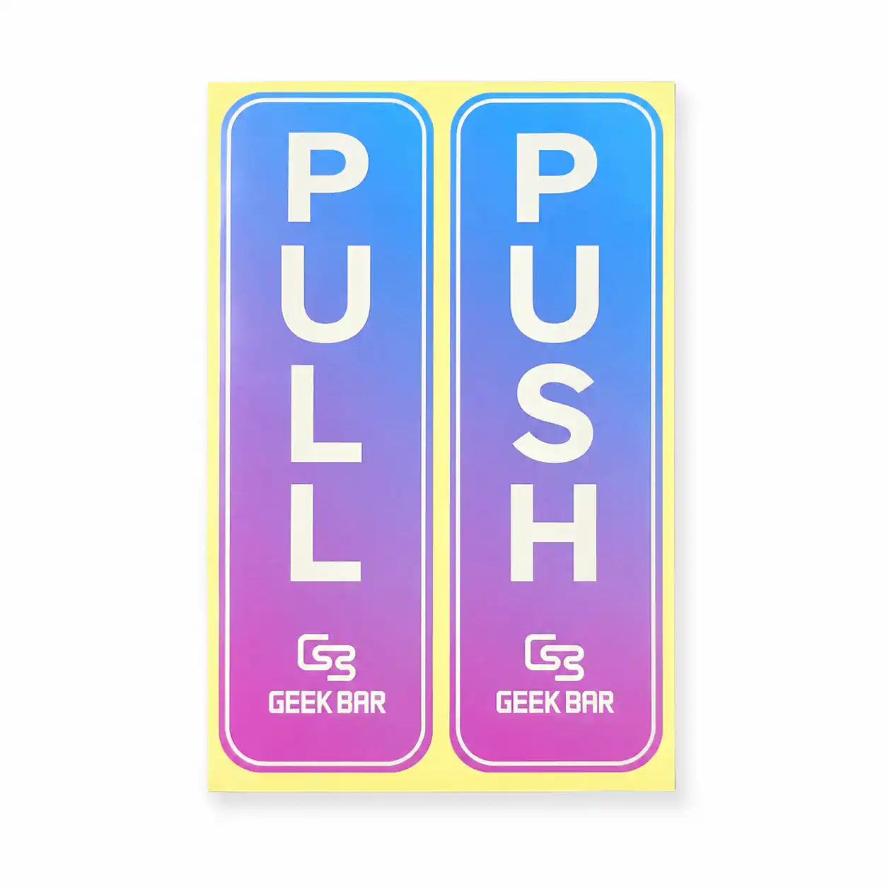 Geek Bar Pulse sticker set with brand logo decals