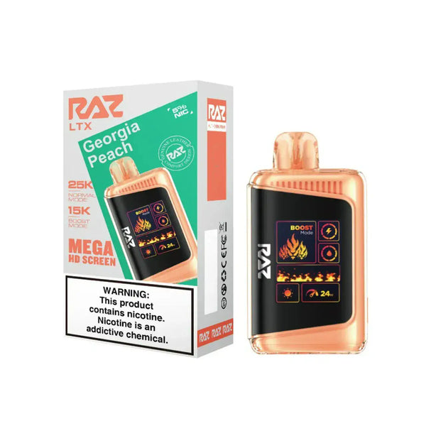 Georgia Peach – RAZ LTX DC25000 Disposable Vape – JellyPuffs
