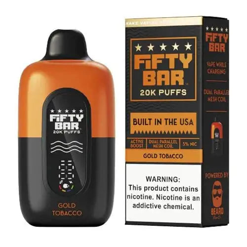 Gold Tobacco - Fifty Bar 20K Disposable Vape JellyPuffs