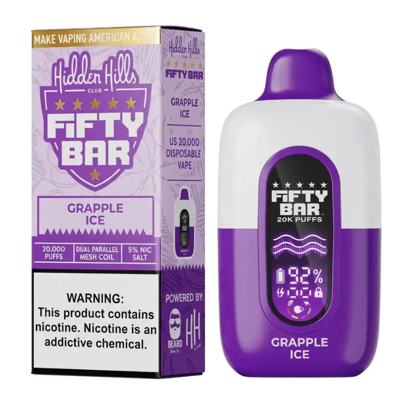 Grapple Ice - Fifty Bar 20K Disposable Vape JellyPuffs