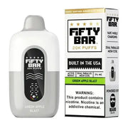 Green Apple Blast - Fifty Bar 20K Disposable Vape JellyPuffs