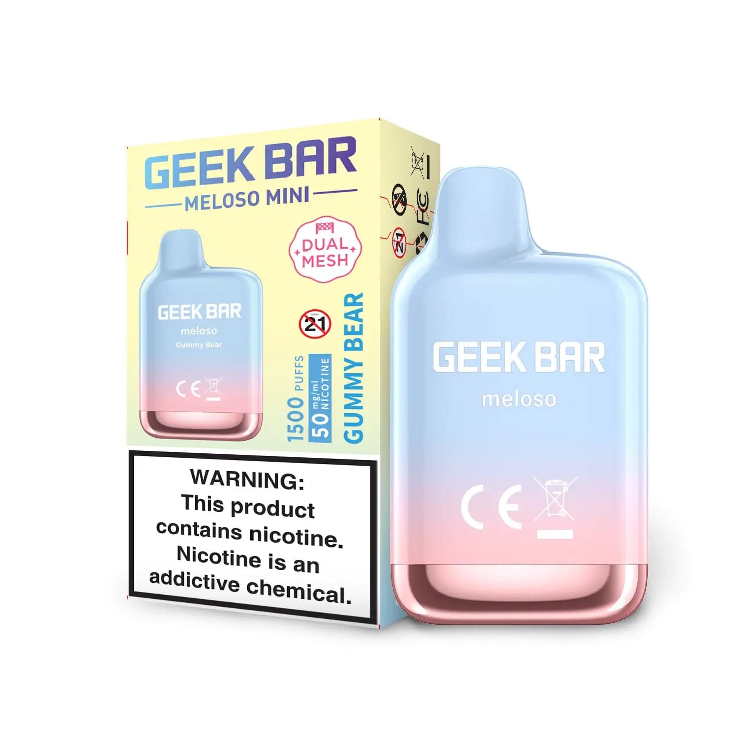 Gummy Bear - Geek Bar Meloso Mini 1500 Disposable Vape JellyPuffs