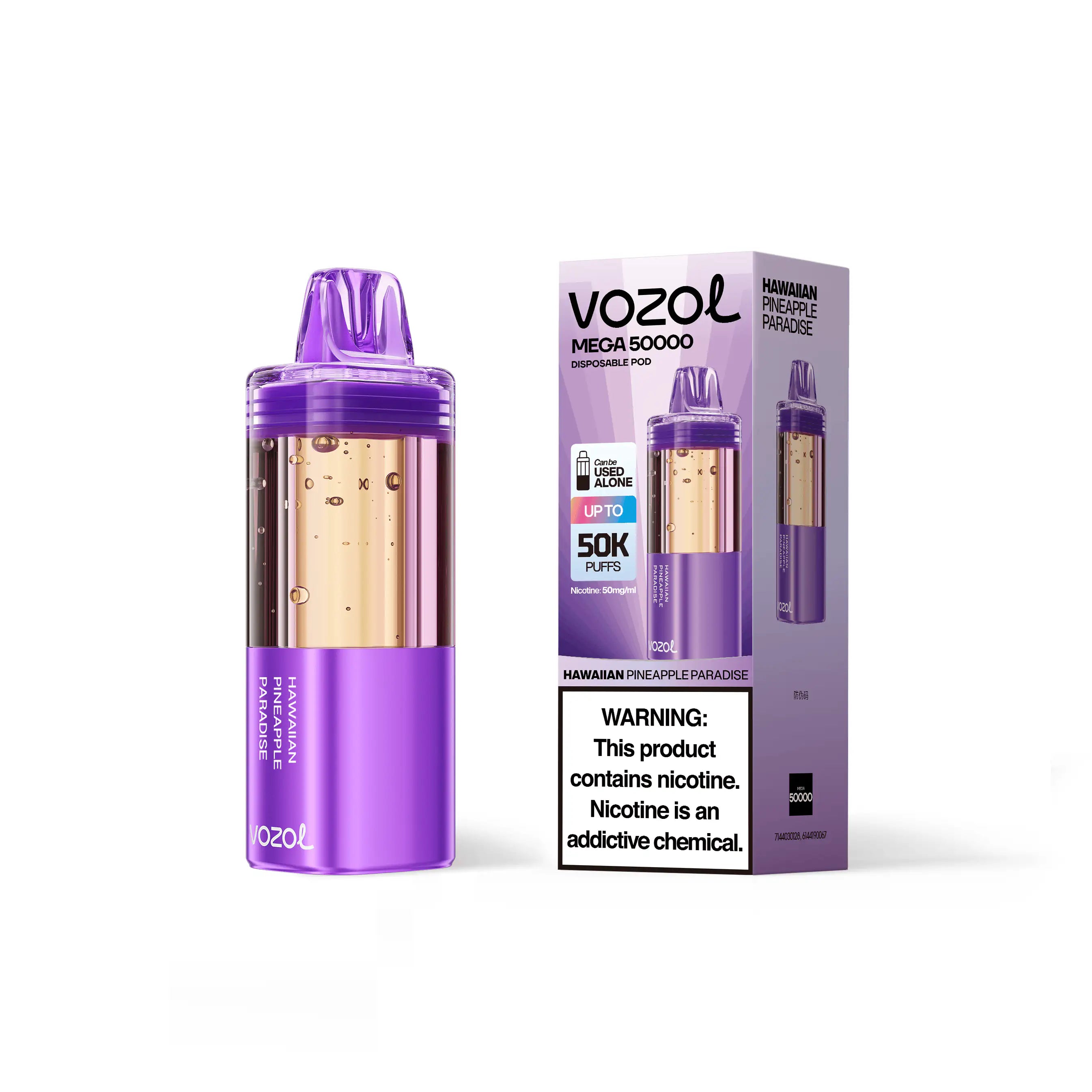 Hawaiian Pineapple Paradise - Vozol Mega 50k Disposable Vape Pod JellyPuffs
