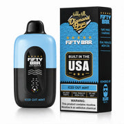 Iced Out Mint Hidden Hills x Fifty Bar 20K disposable vape — cool mint and peppermint with a heavy icy menthol finish, 20,000 puffs, 18mL, iced flavor
