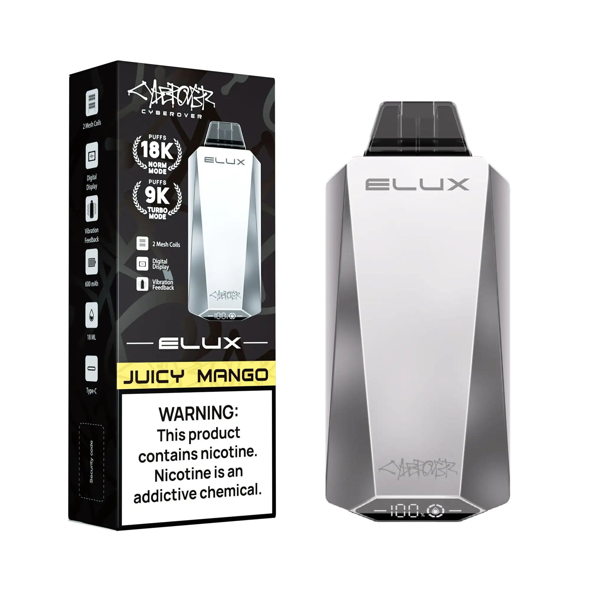 Juicy Mango - ELUX Cyberover 18K Disposable JellyPuffs