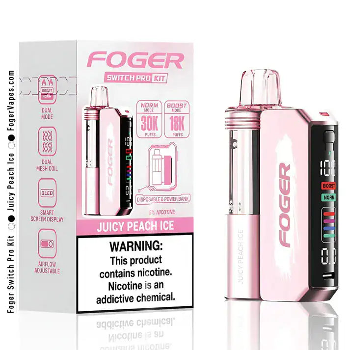 Juicy Peach Ice - Foger Switch Pro 30K Disposable Kit JellyPuffs
