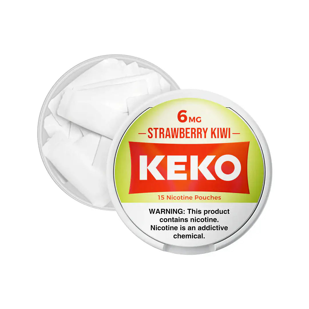 KEKO Strawberry Kiwi 6mg Nicotine Pouches JellyPuffs
