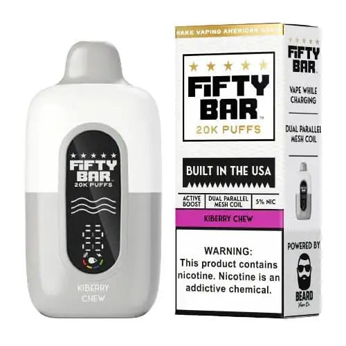 Kiberry Chew - Fifty Bar 20K Disposable Vape JellyPuffs