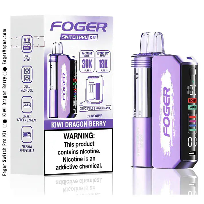 Kiwi Dragon Berry - Foger Switch Pro 30K Disposable Kit JellyPuffs