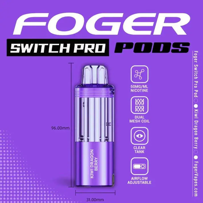 Kiwi Dragon Berry - Foger Switch Pro 30K Disposable Pod JellyPuffs