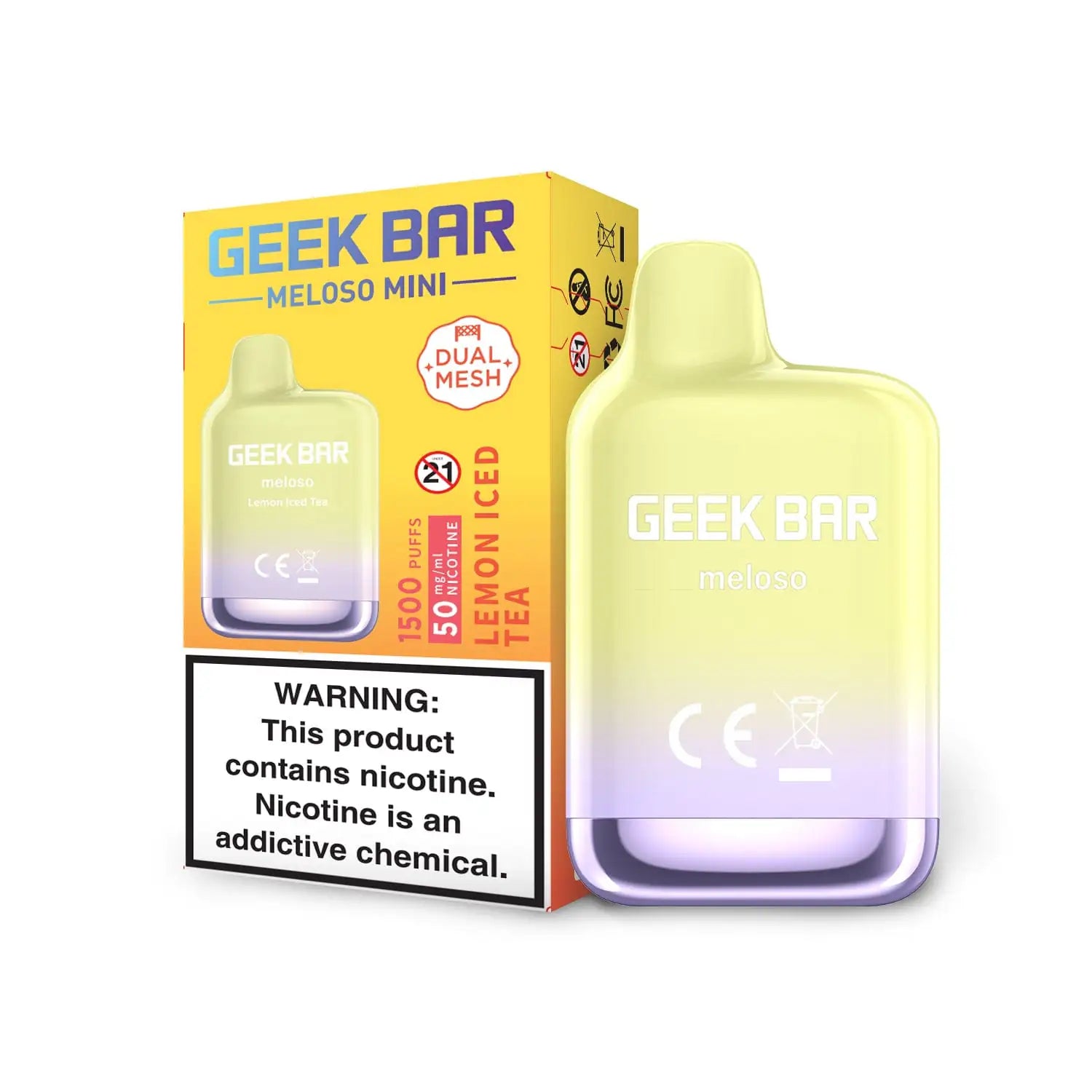 Lemon Ice Tea - Geek Bar Meloso Mini 1500 Disposable Vape JellyPuffs