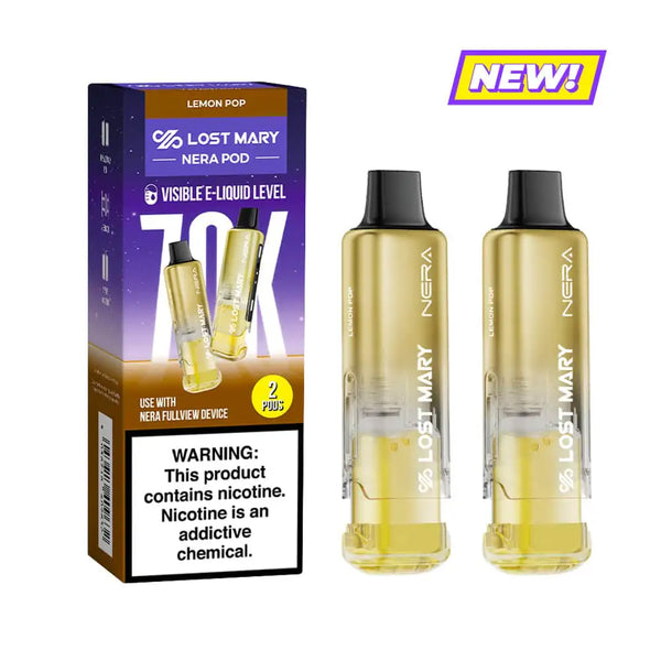 Lemon Pop Lost Mary Nera Fullview 70K Vape Pod
