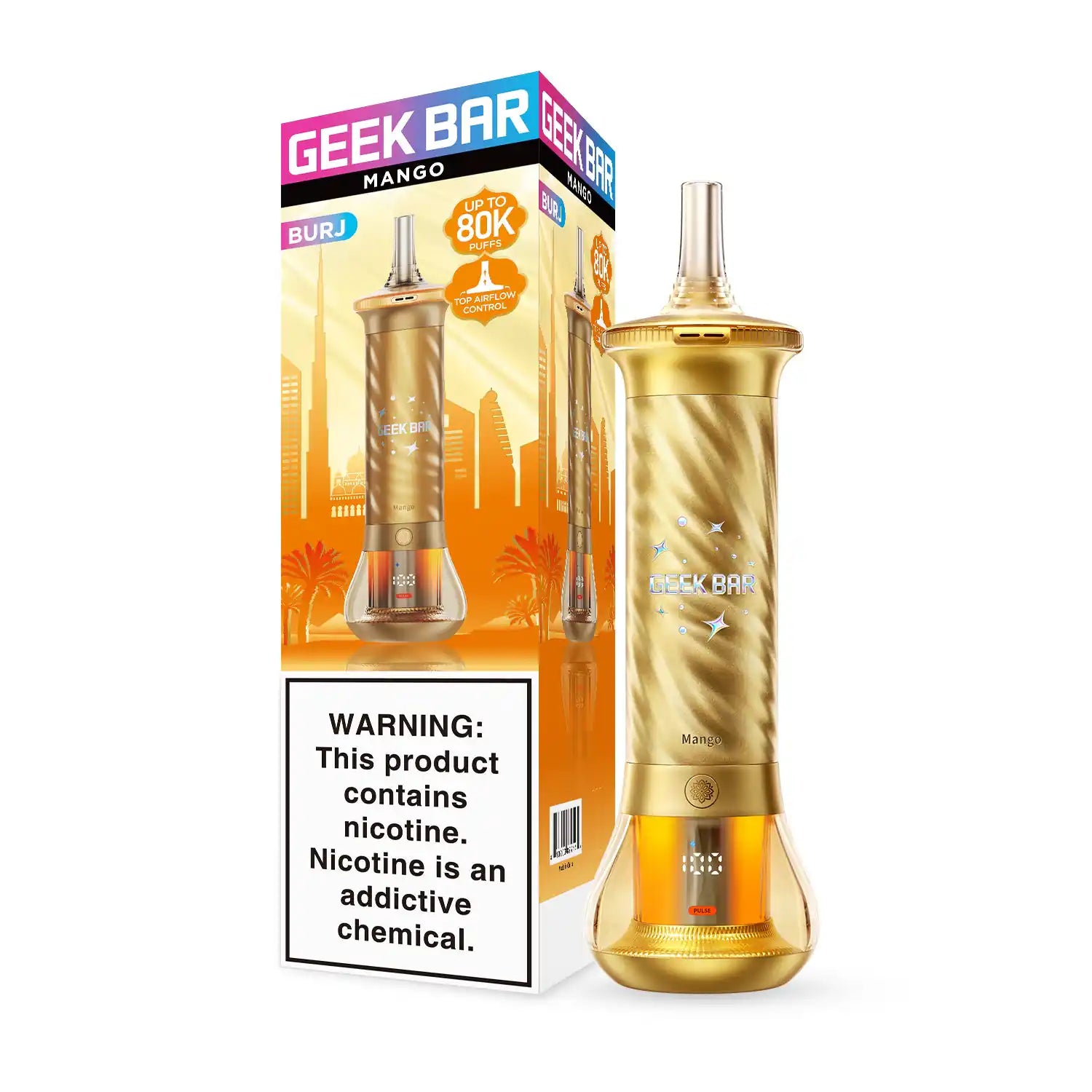 Mango - Geek Bar Burj 80k Disposable E-Hookah JellyPuffs