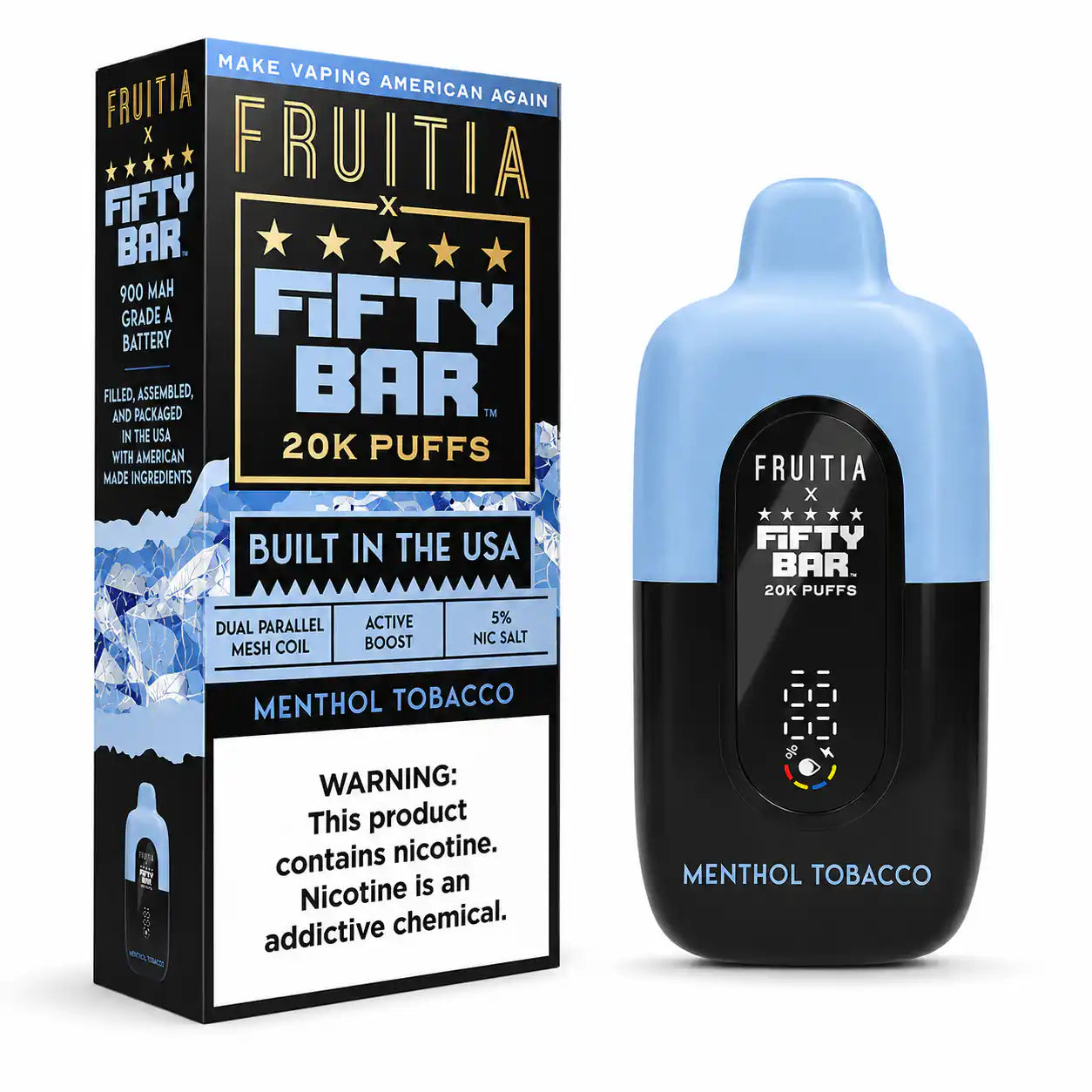 Menthol Tobacco - Fifty Bar 20K Disposable Vape JellyPuffs