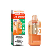 Mexican Mango Off-Stamp Crystal Cube 35K disposable pod — ripe tropical mango with a tangy lime-citrus twist, 35,000 puffs, 18mL, no ice