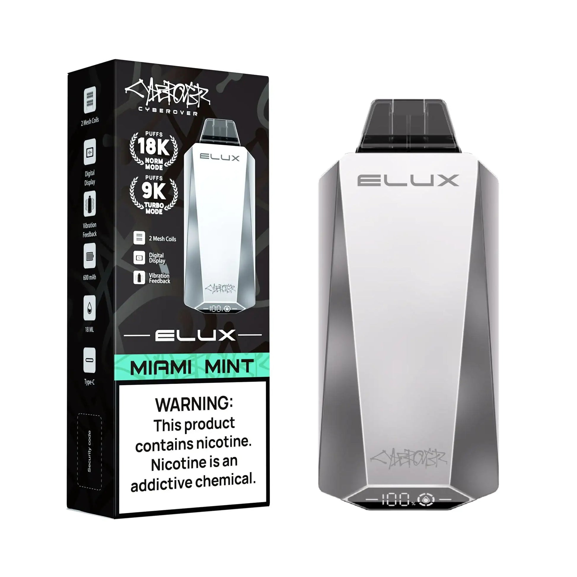 Miami Mint - ELUX Cyberover 18K Disposable JellyPuffs