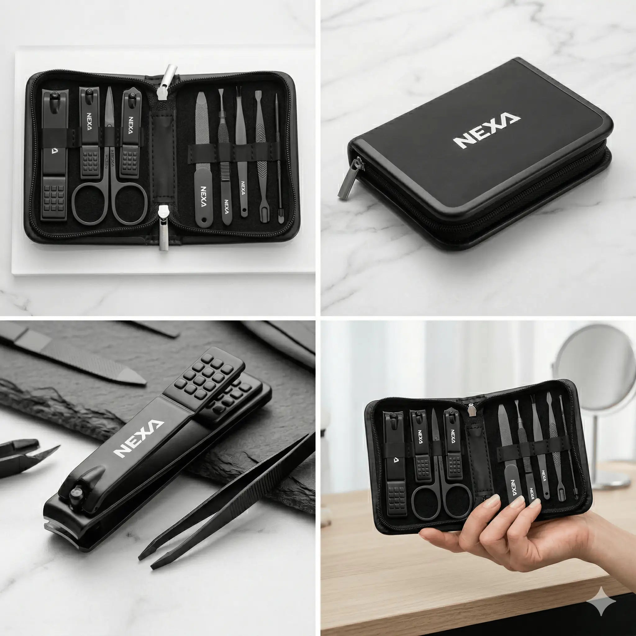 NEXA 9-Piece Manicure Set with Travel Case JellyPuffs