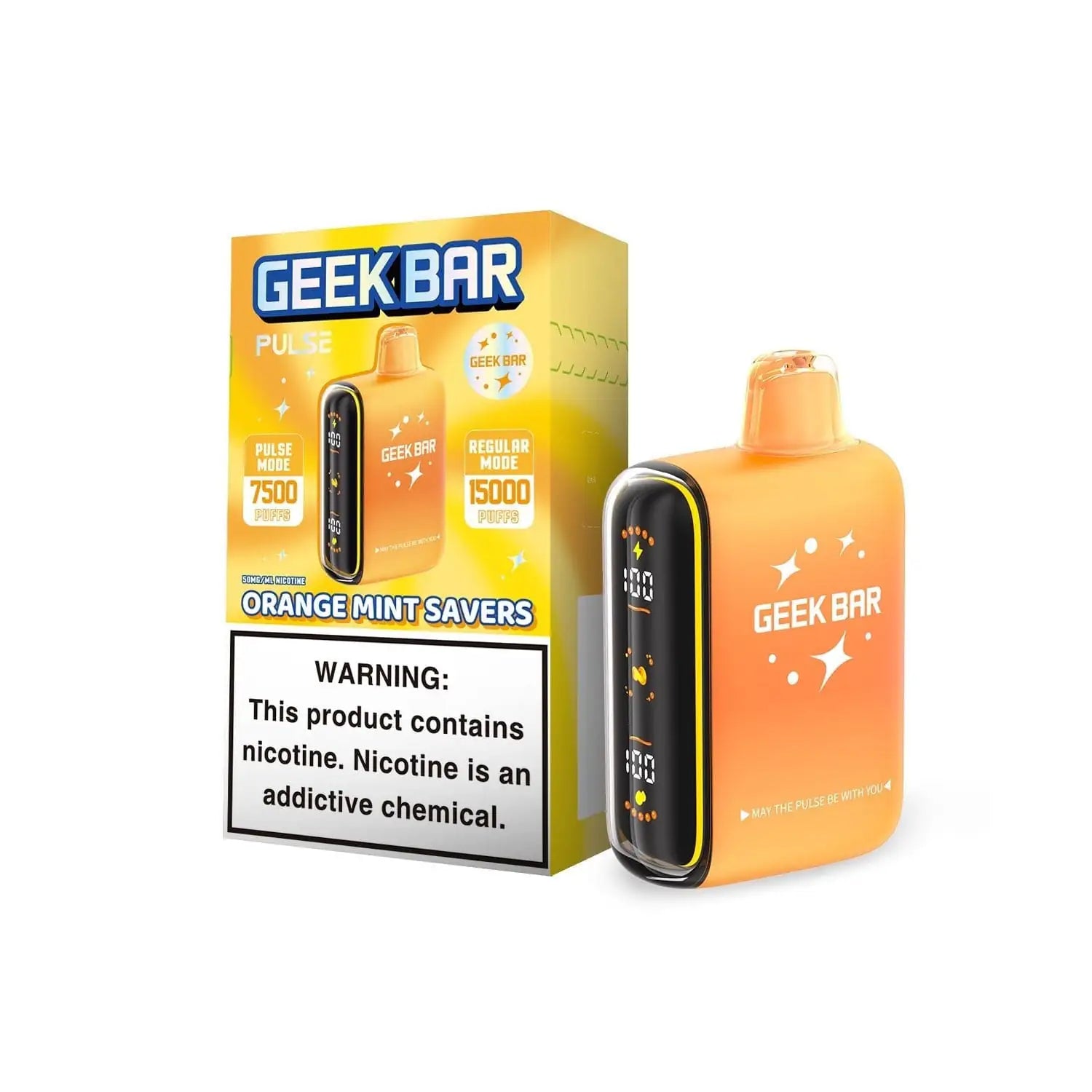 Orange Mint Savers - Geek Bar Pulse 15k Disposable Vape JellyPuffs
