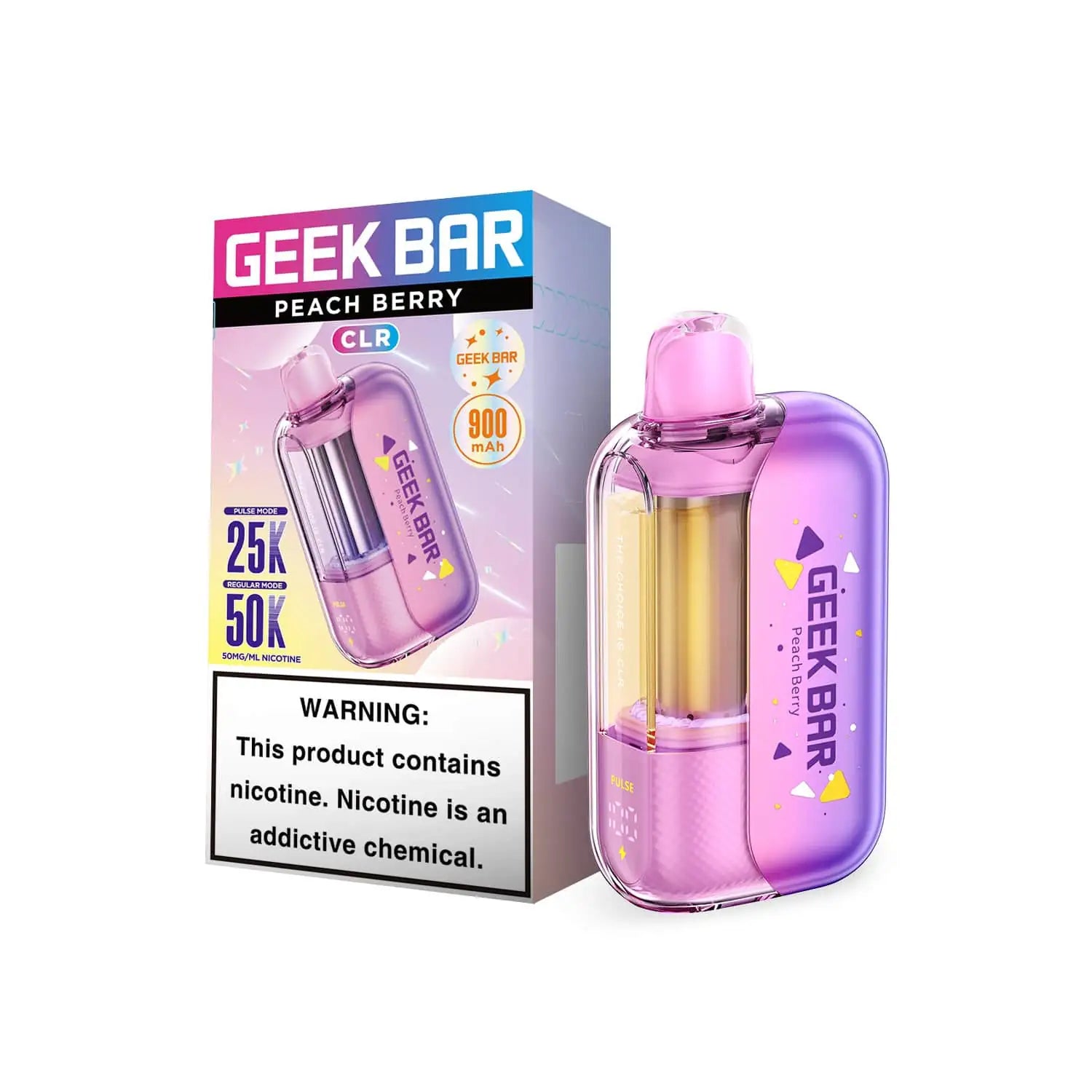 Peach Berry - Geek Bar CLR 50k Disposable Vape JellyPuffs
