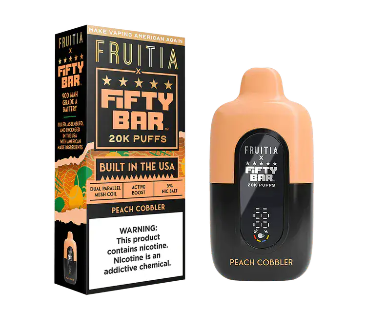 Peach Cobbler - Fifty Bar 20K Disposable Vape JellyPuffs