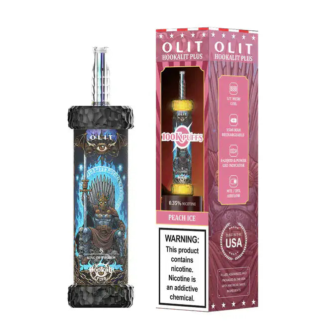 Peach Ice - Olit Hookalit Plus 100K Disposable E-Hookah JellyPuffs